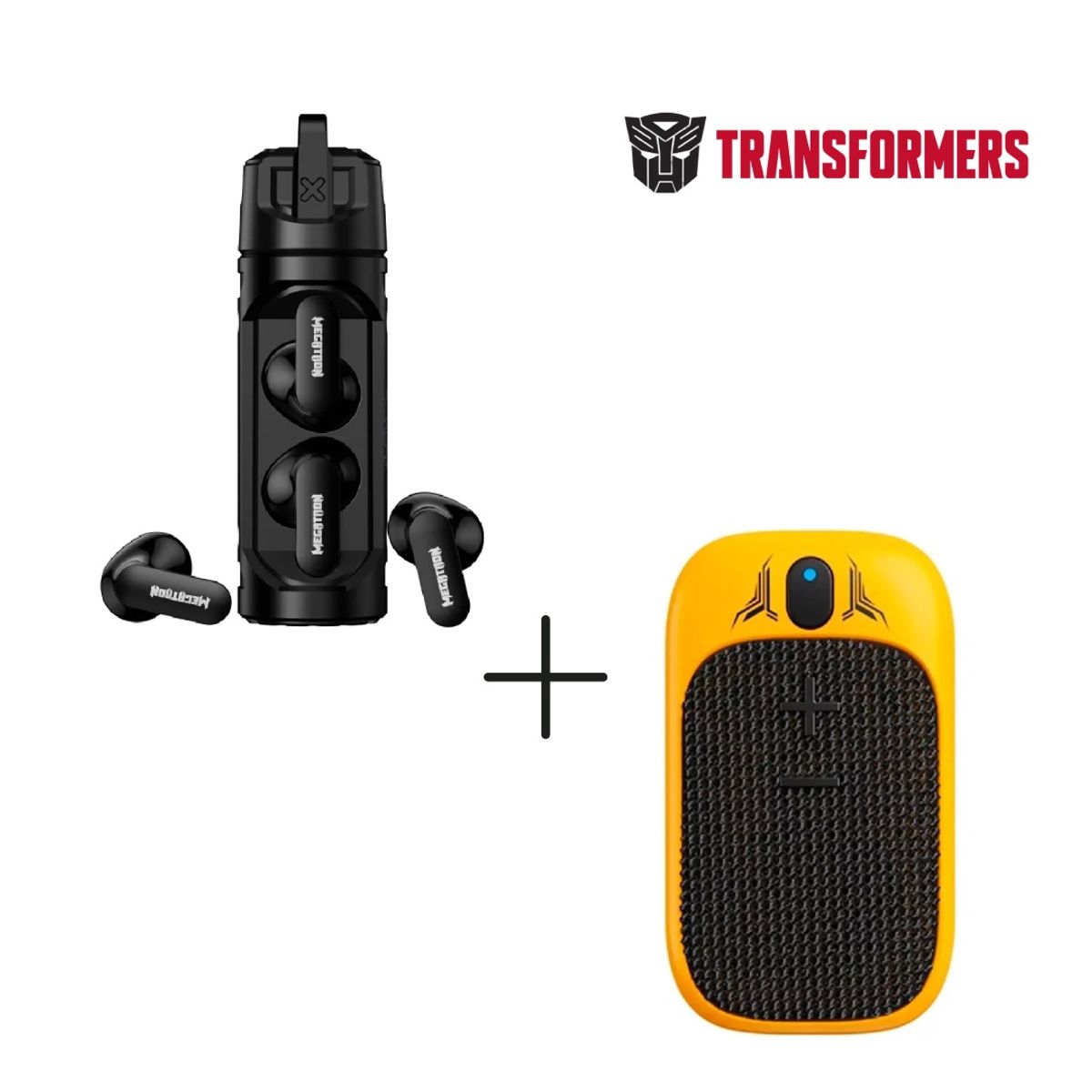 TRANSFORMERS - Auriculares Bluetooth Transformers TF-T11 Black + TF-Y07 Amarillo