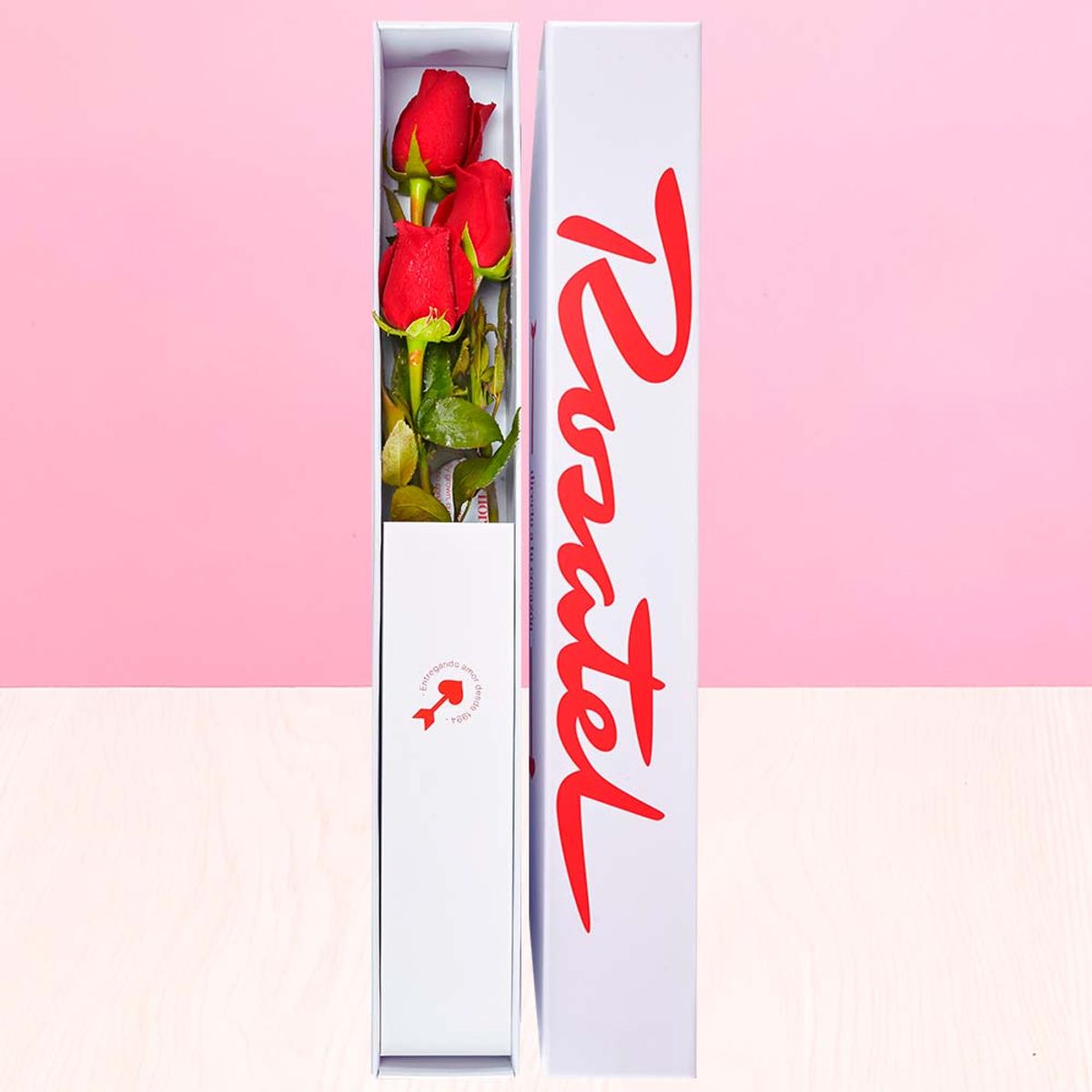 ROSATEL - Caja Rosatel con 3 Rosas
