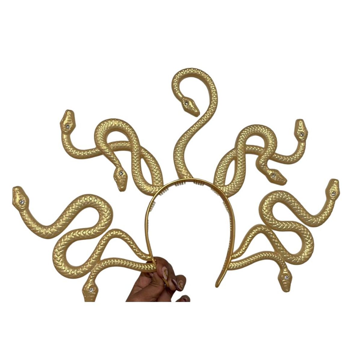 GENERICO - Diadema Medusa Chic Grande Vincha Gold