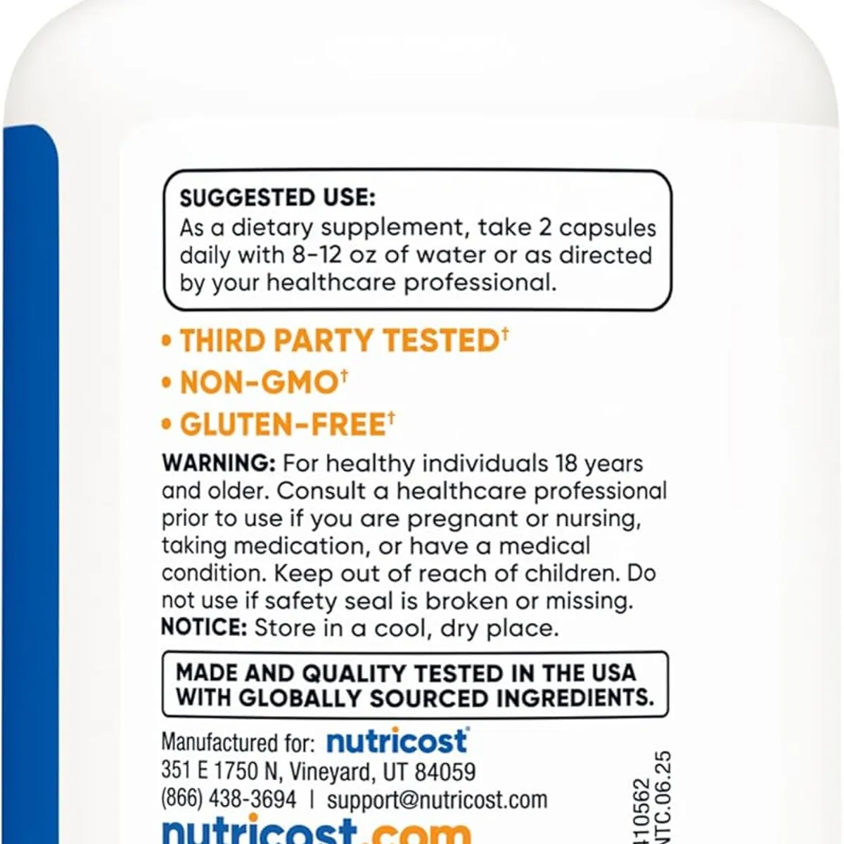 NUTRICOST - Berberine Berberina 1200 mg