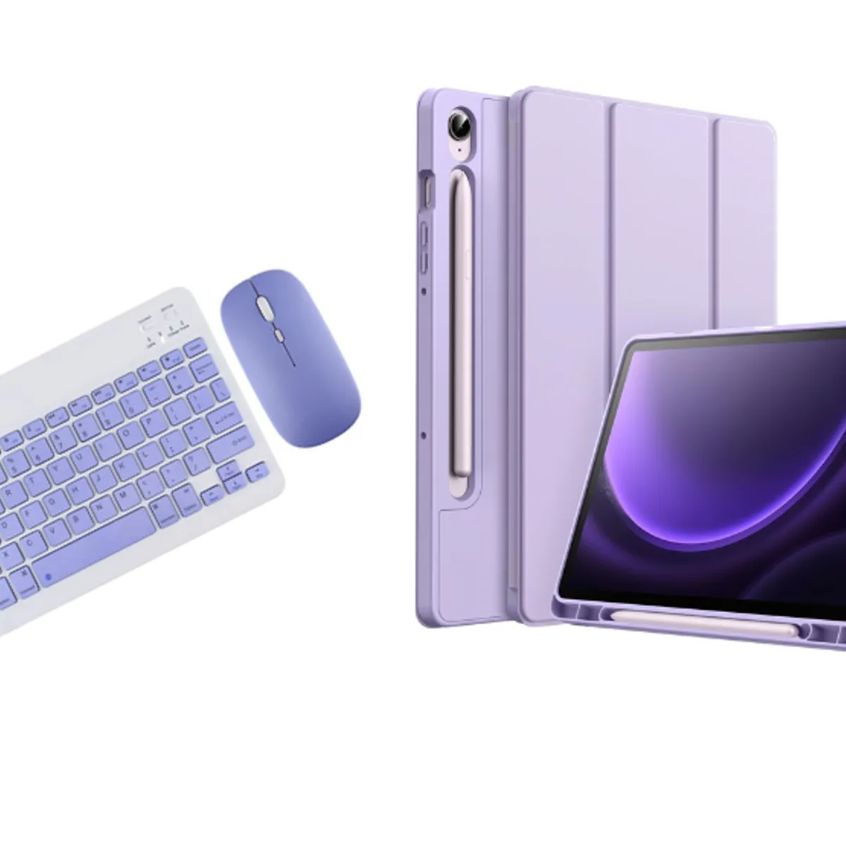 SPACE - FUNDA SAMSUNG S10-S10FE  TECLADO CON MOUSE LILA TECLADO POR FUERA