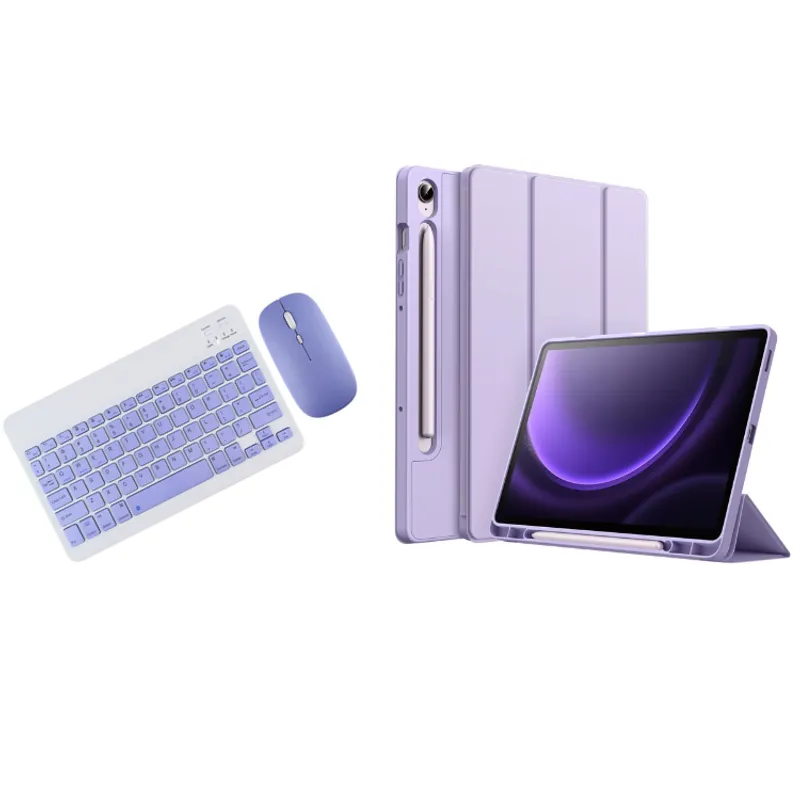 SPACE - FUNDA SAMSUNG S10-S10FE  TECLADO CON MOUSE LILA TECLADO POR FUERA