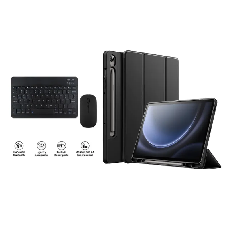 SPACE - FUNDA SAMSUNG S10-S10FE TECLADO CON MOUSE  NEGRO TECLADO POR FUERA