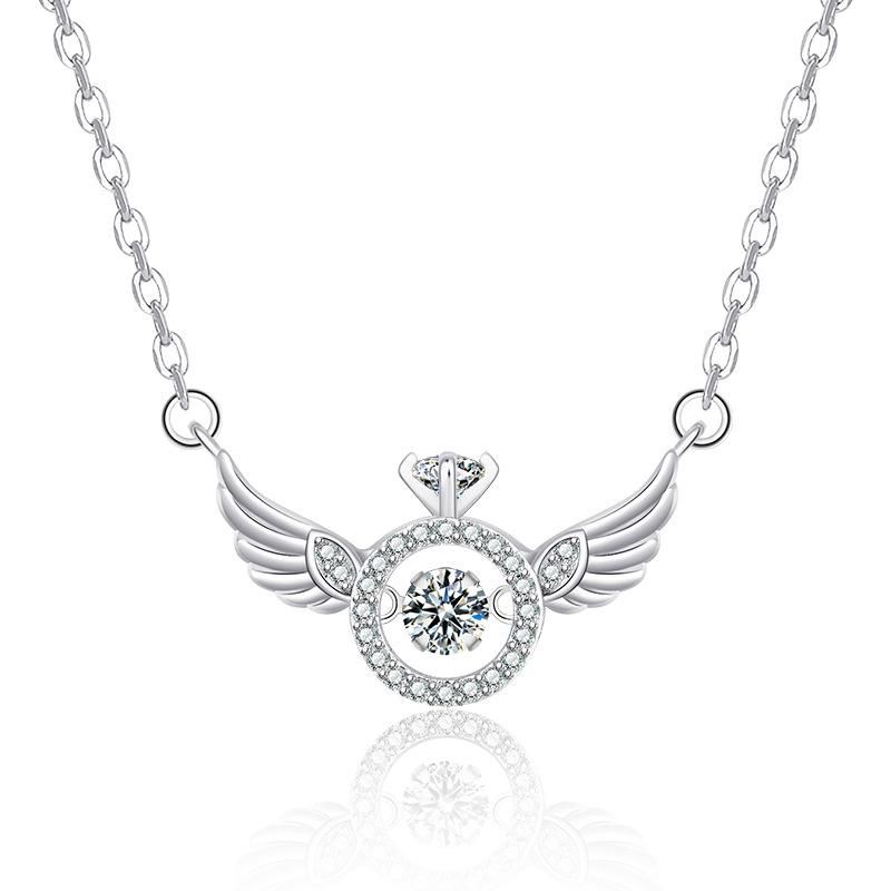 GENERICO - Collar alas de Angel Plateado