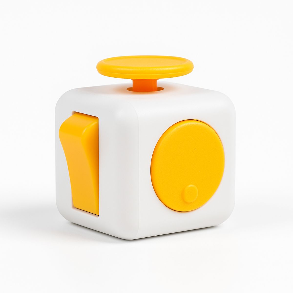 GENERICO - Fidget Cubo Antiestrés Sensorial 6 en 1 - Anaranjado
