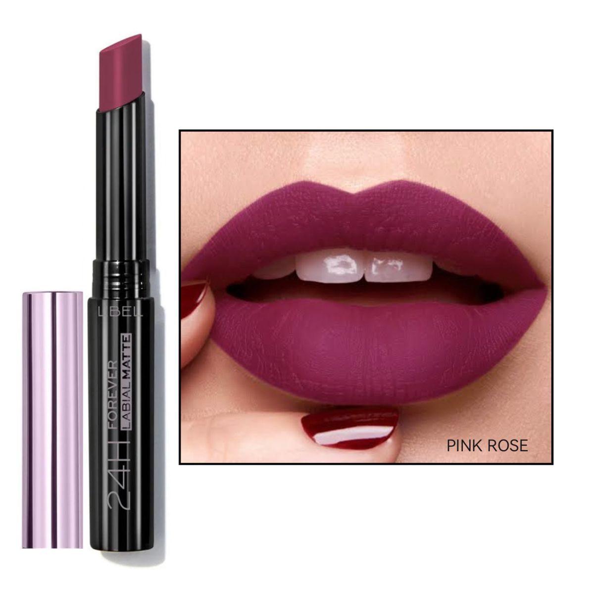 LBEL - Labial Barra Mate FOREVER MATTE  24H L’bel pink rose