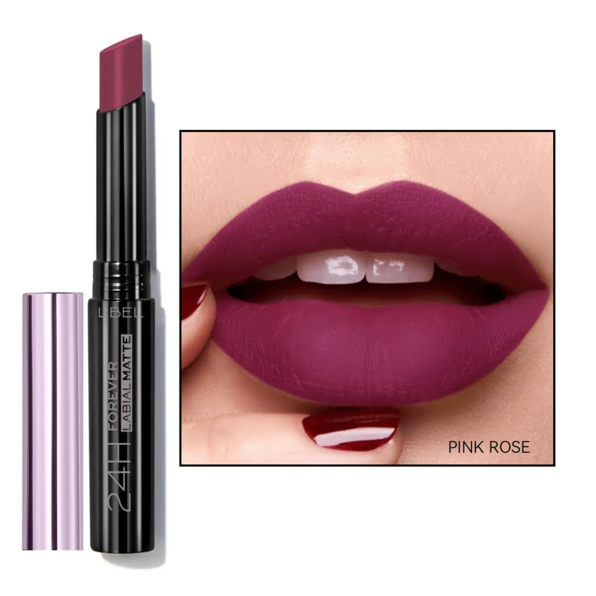 LBEL - Labial Barra Mate FOREVER MATTE  24H L’bel pink rose