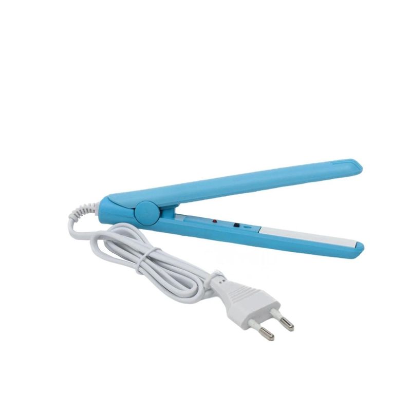 RYBIU IMPORT - Plancha Pequeña de Cabello para Estilizado en Color Celeste