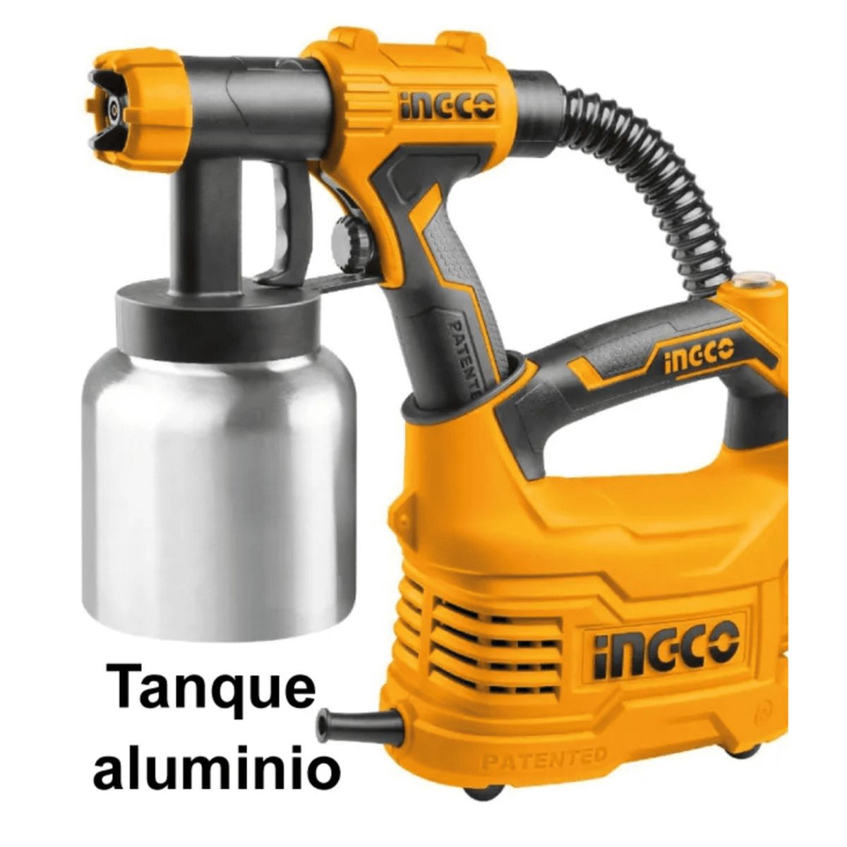 INGCO TOOLS - Pistola para pintar 550w tanque de aluminio Ingco