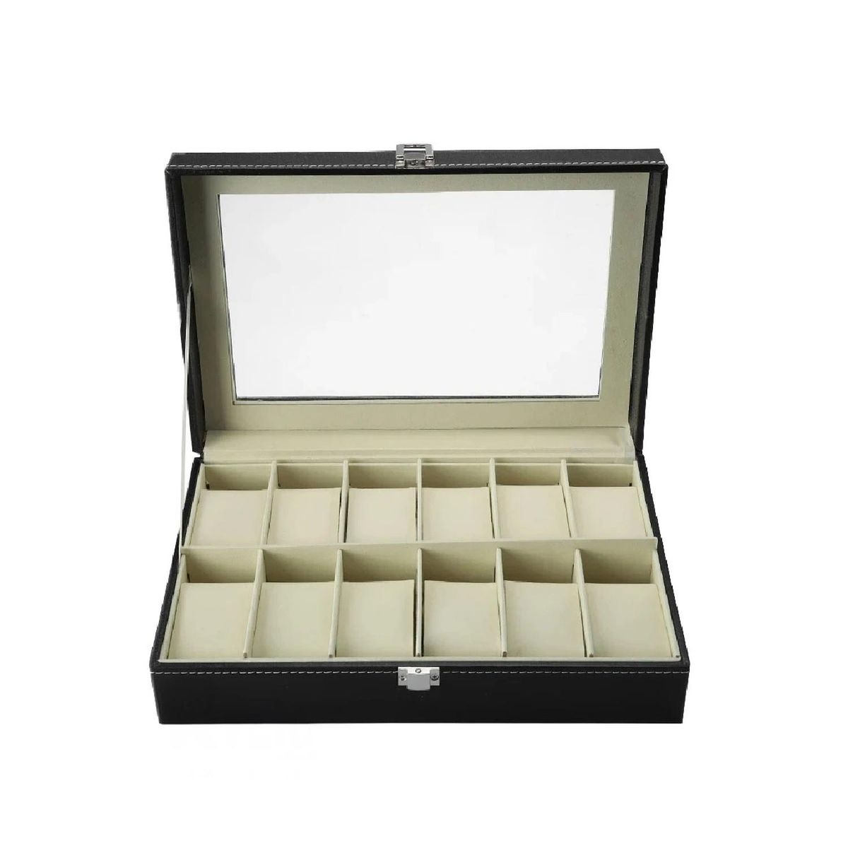 RYBIU IMPORT - Organizador Porta Reloj con Separadeores de Color Negro