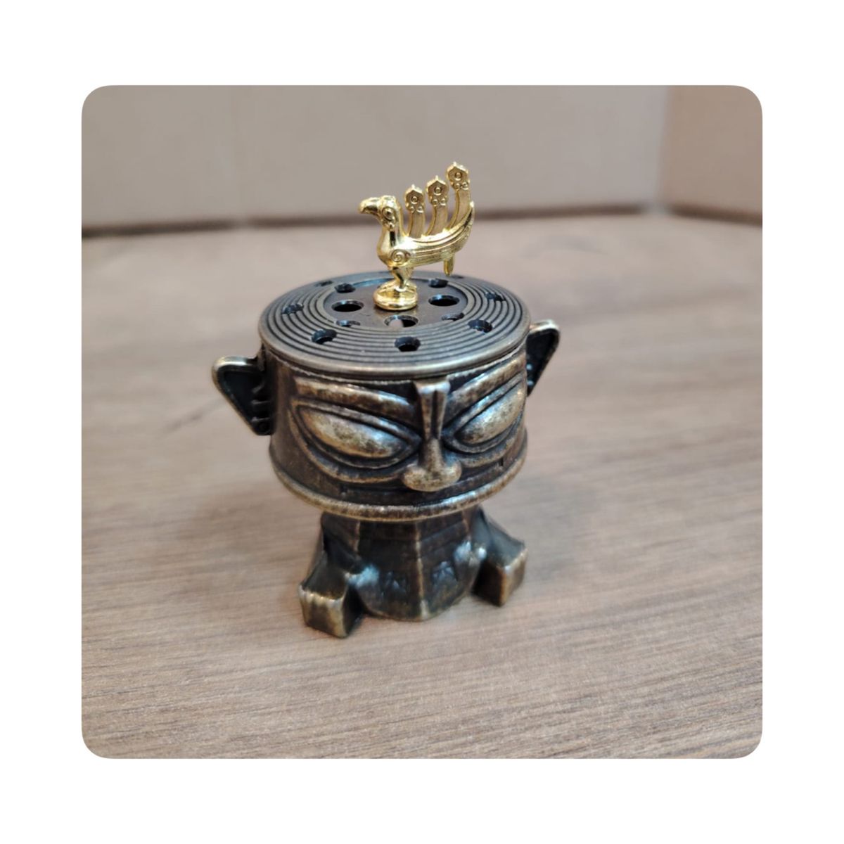 GENERICO - Quemador Incienso Estilo Ritual Inca Smoke - Bronce