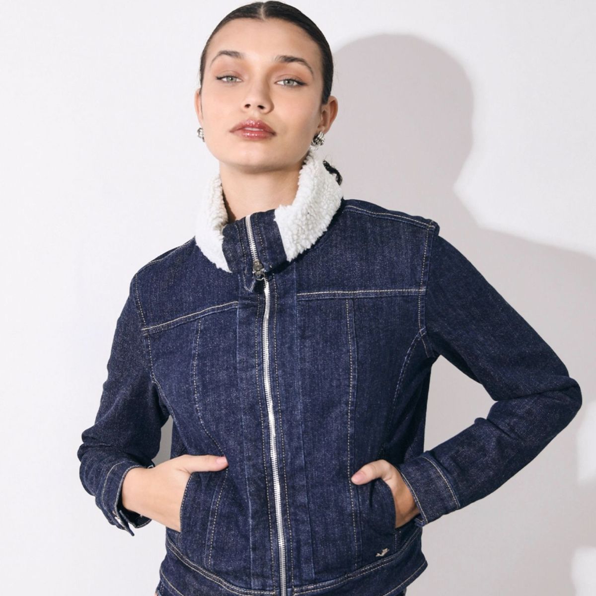 JHAN HIDS - Casaca Denim con peluche Danna