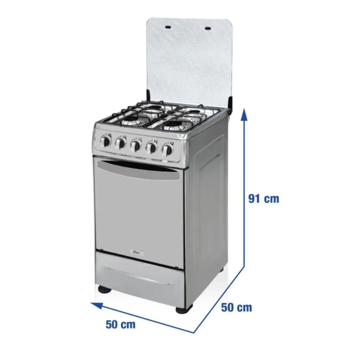 OSTER - Cocina Oster a Gas 4 Hornillas OS PGSC20G4HTSS Plateado