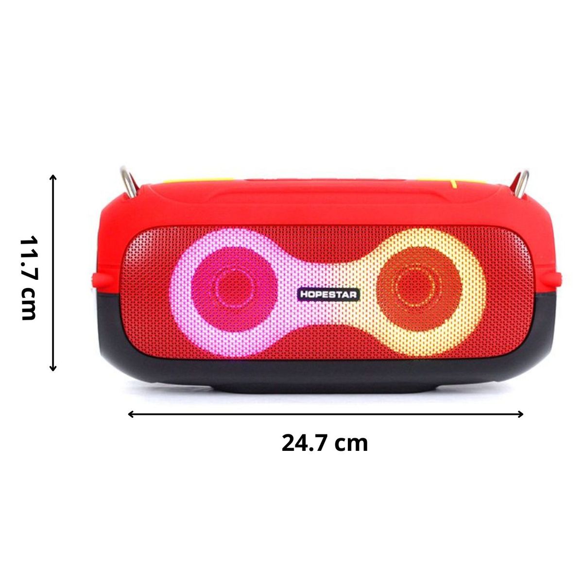 GENERICO - Parlante Portátil Hopestar A41 Rojo protección IPX5 16W iluminación