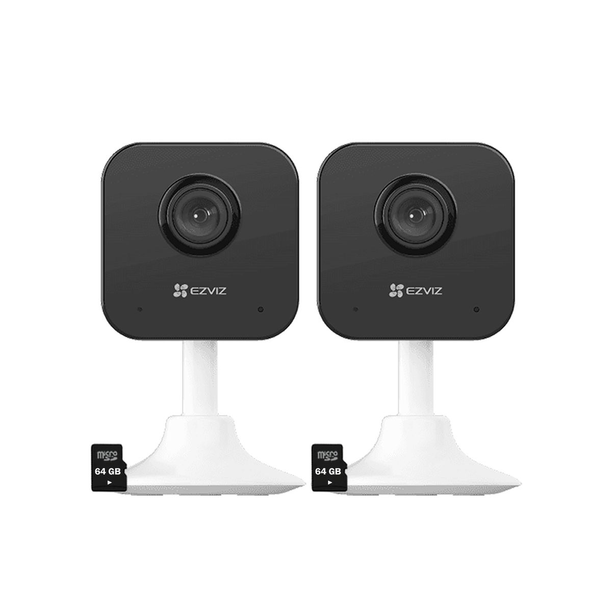 Ezviz - Kit 2 Cámaras Wifi H1C Full HD Sonido Bidireccional Modos Alerta 64GB