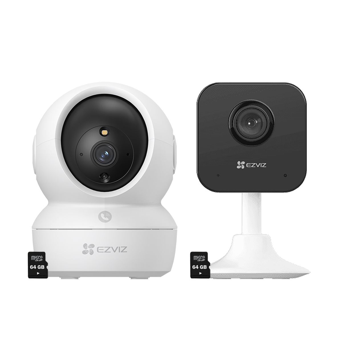 Ezviz - Kit Cámaras Wifi H6C + H1C 2MP Sonido 2 vías Detección Movimiento 64GB