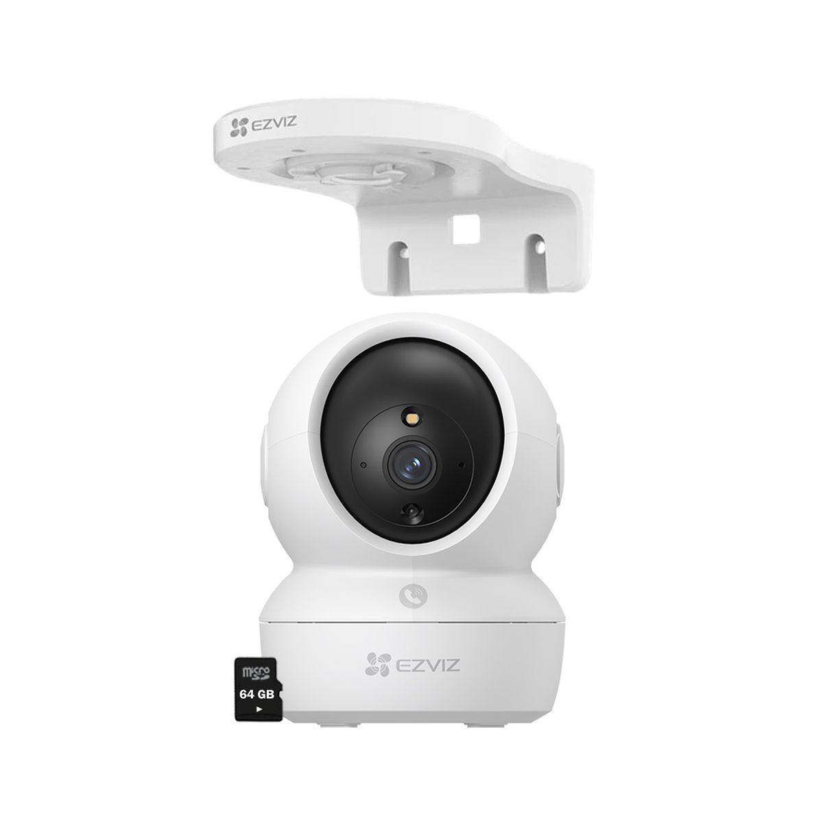 EZVIZ - Cámara IP H6C PRO 5MP 3K 360 Botón Videollamada + Soporte Pared 64GB