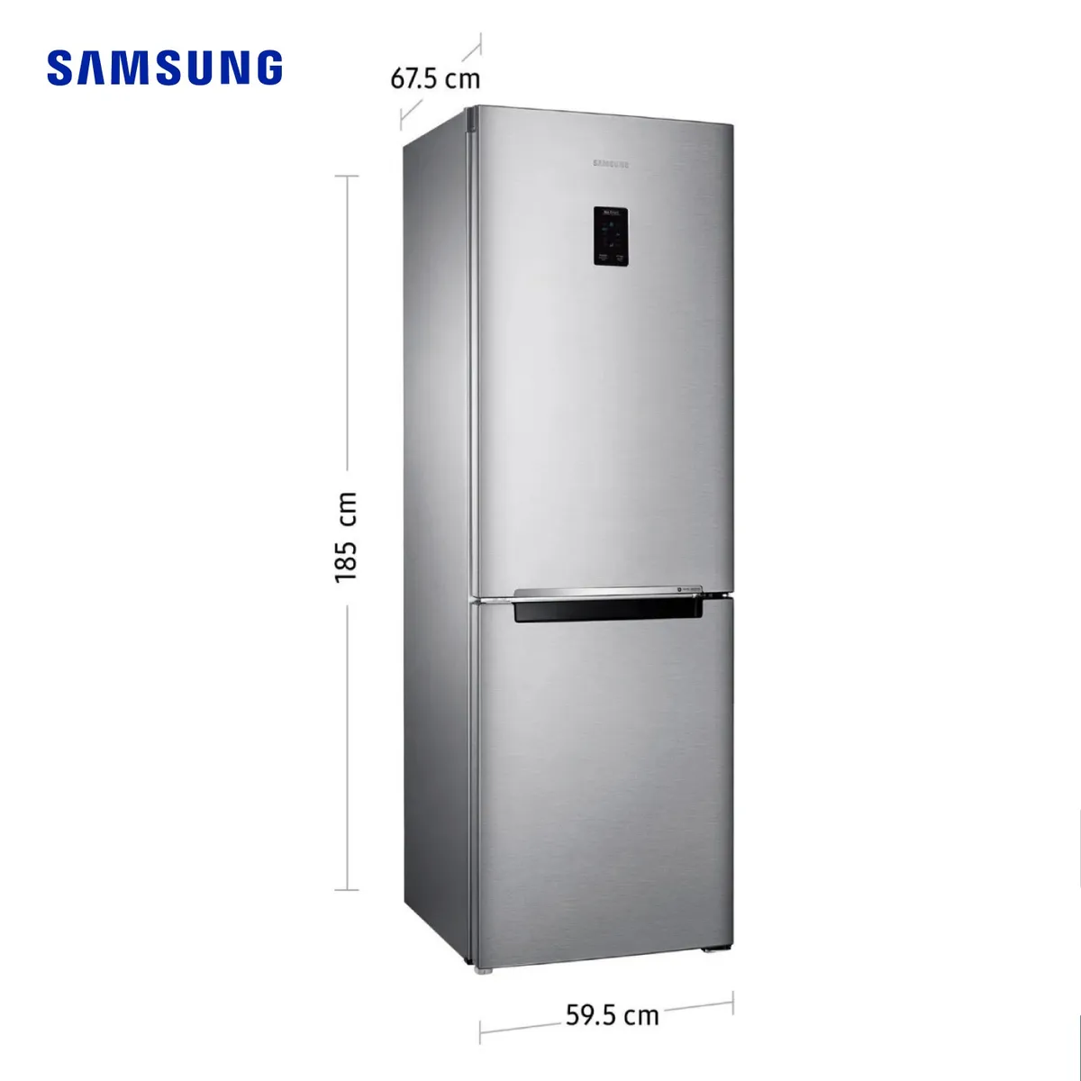 SAMSUNG - Refrigeradora Samsung No Frost 328L Bottom Freezer All Around Cooling Inox RB33J3230SAPE