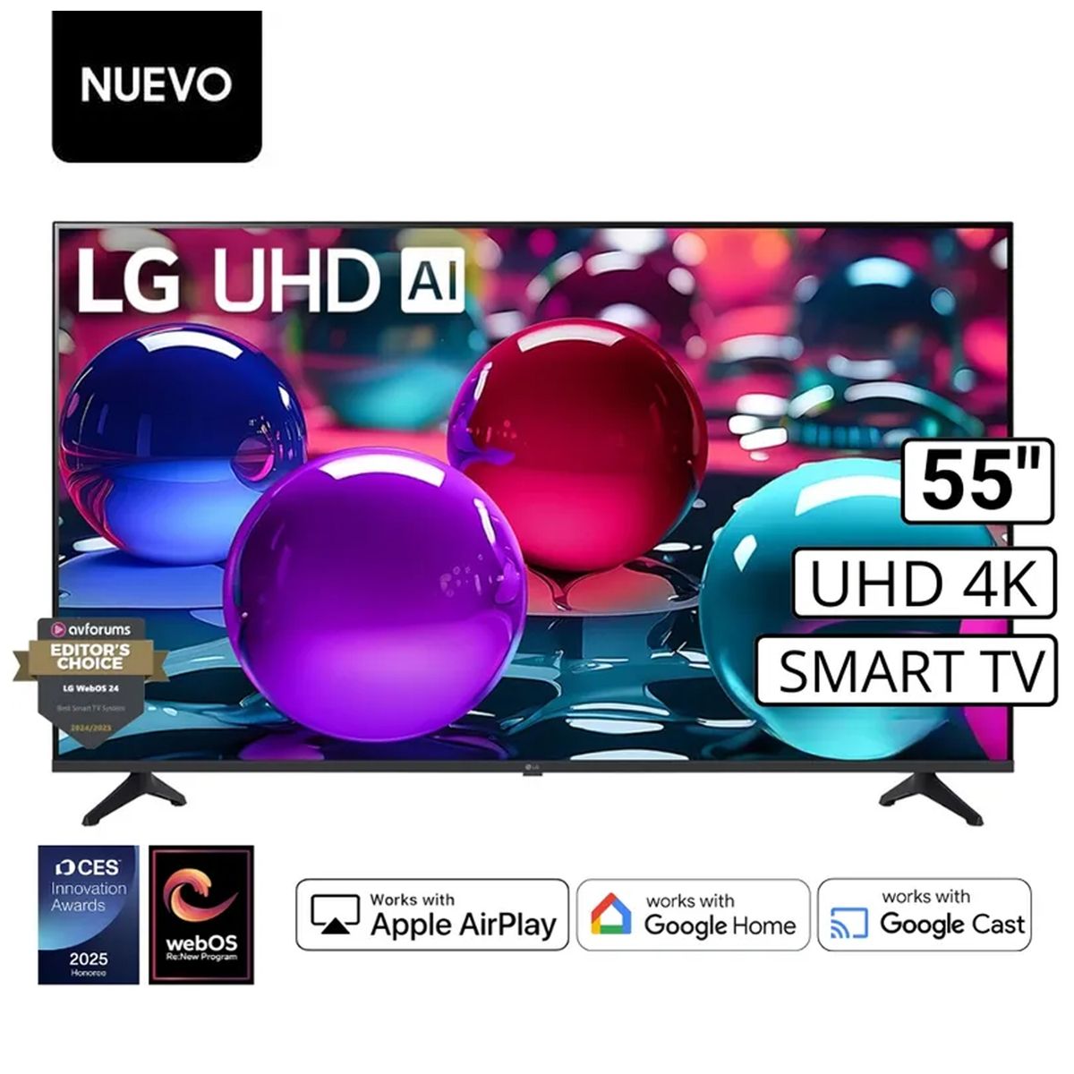 LG - Televisor LG 55 Smart TV 4K Ultra HD AI ThinQ 55UA7300PSB