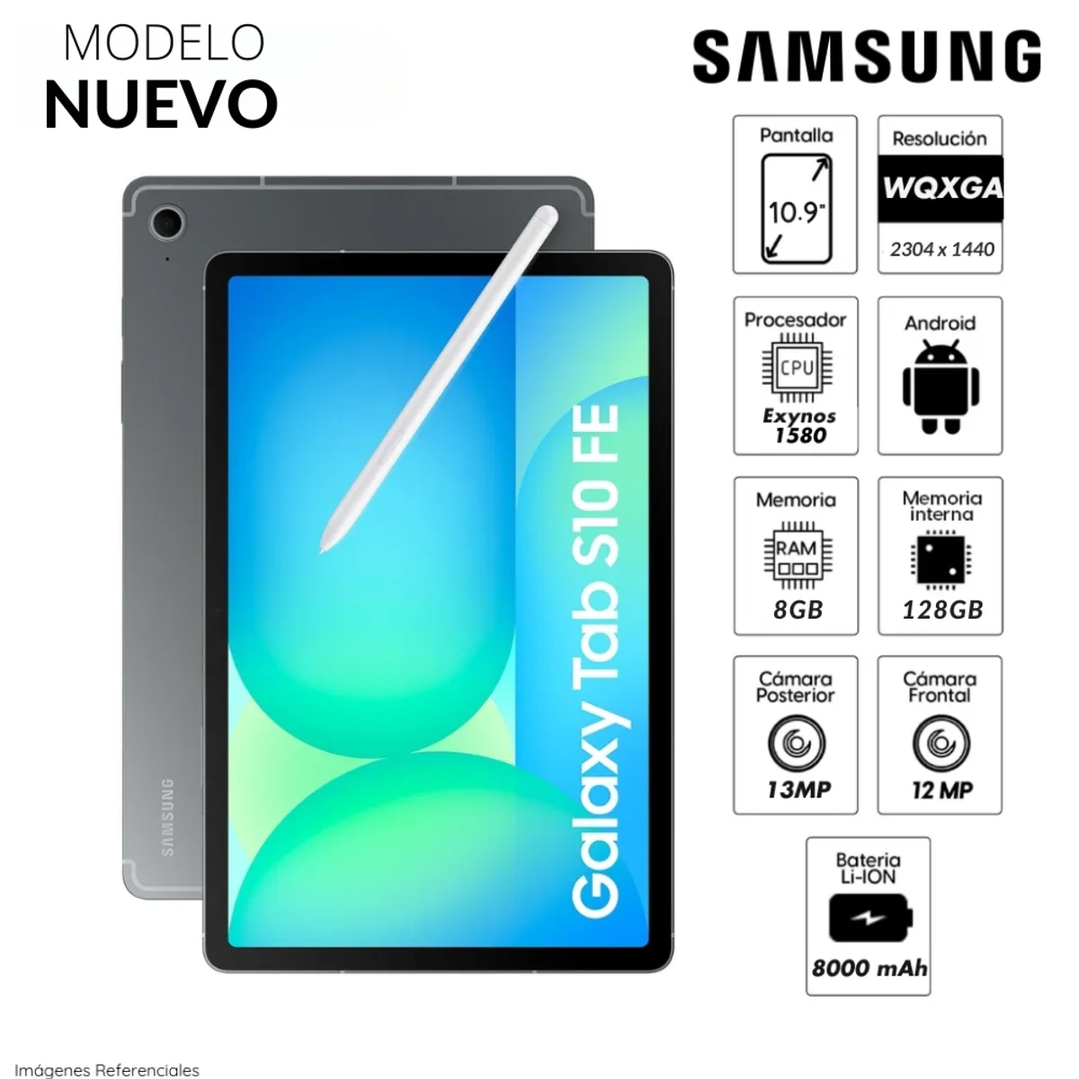 SAMSUNG - Tablet Samsung Galaxy Tab S10 FE 10.9 pulg. WUXGA  128GB 8GB RAM -Gray