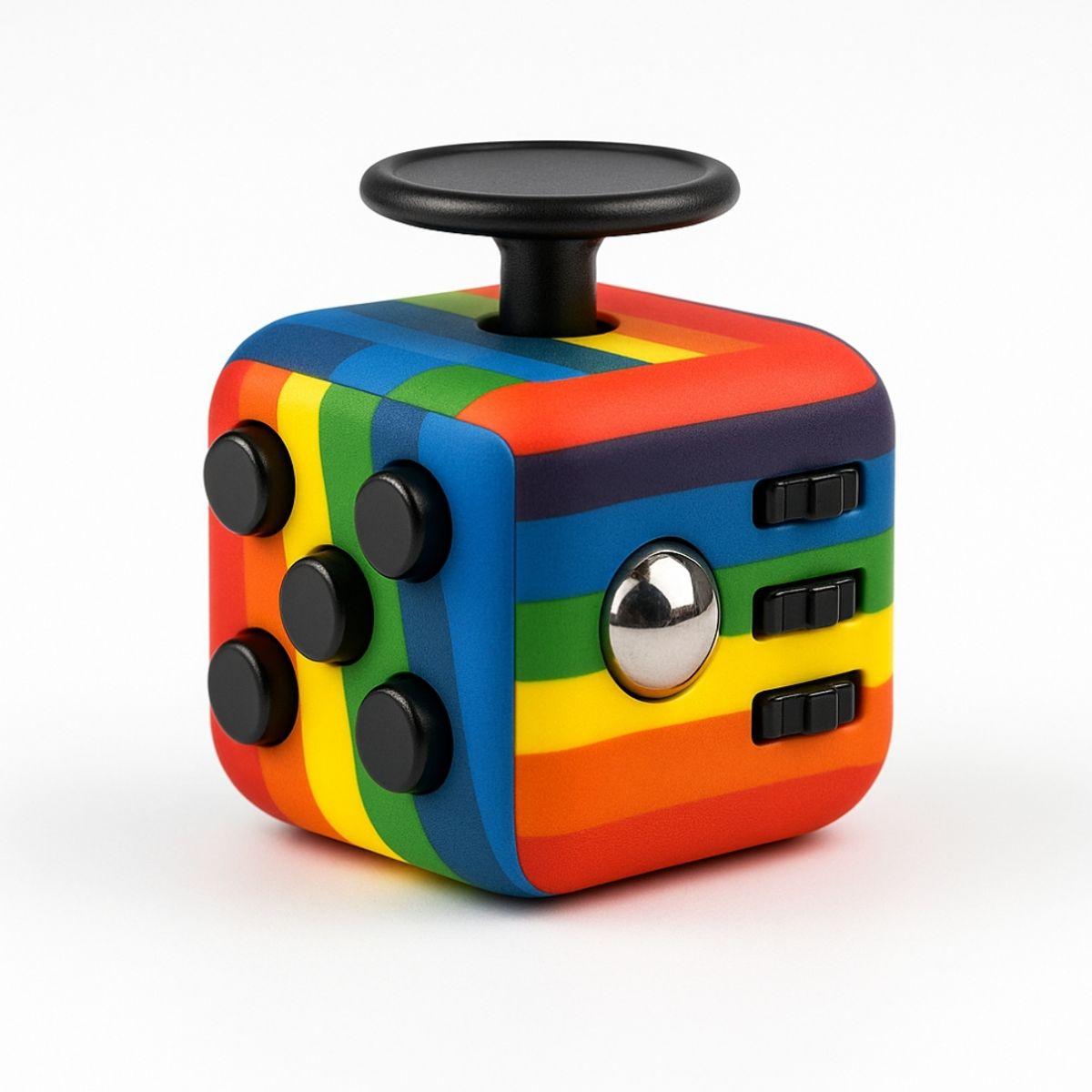 GENERICO - Fidget Cubo Antiestrés Sensorial 6 en 1- Multicolor