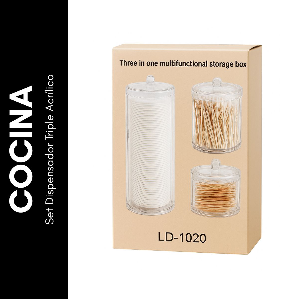 GENERICO - Set Dispensador Triple Acrílico