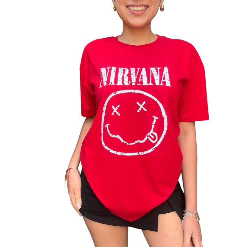 ENGELL - Polos Oversize Nirvana  Rojo