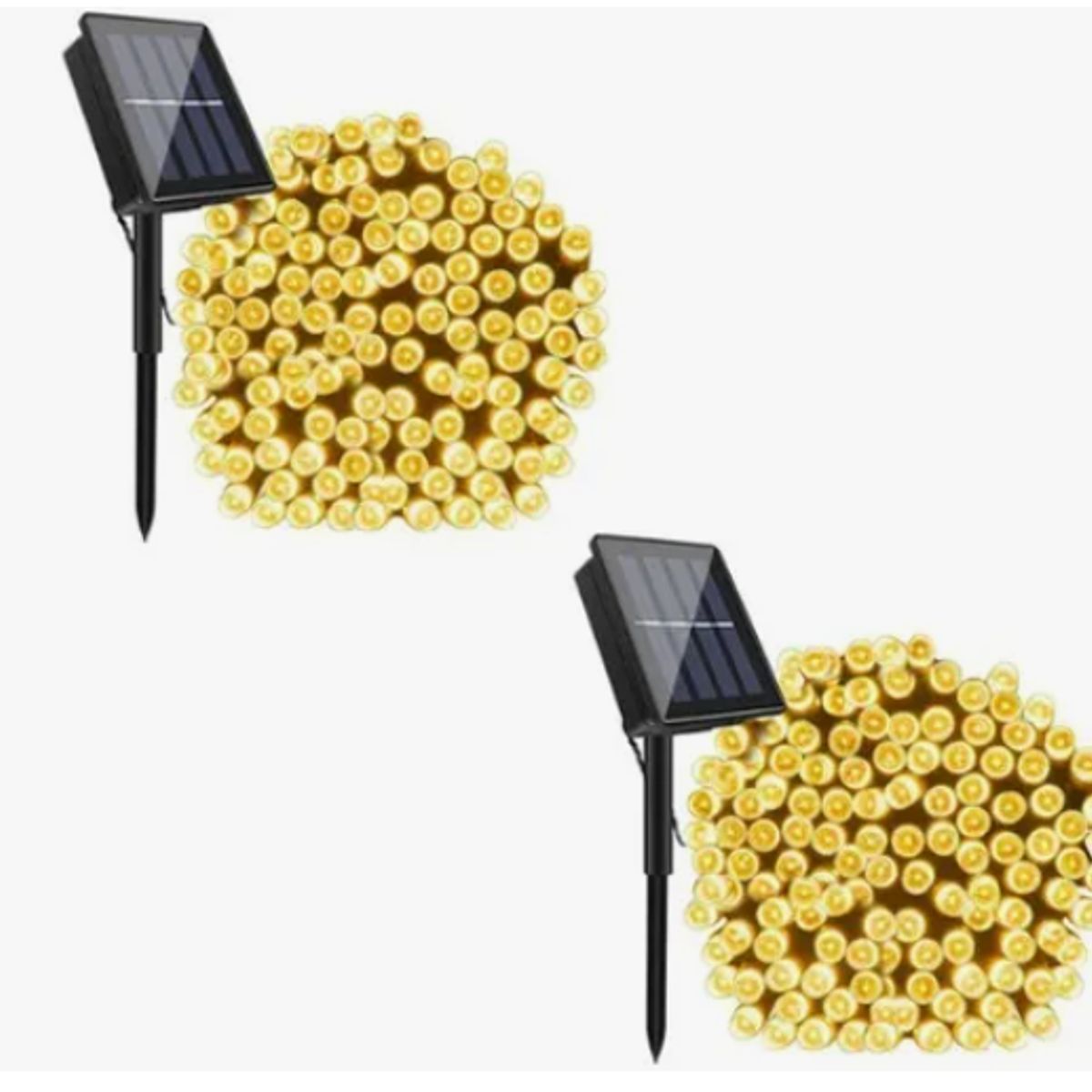 GENERICO - Kit De 2 Luces NAVIDEÑAS LINEAL Hilo Led Solares Arbol Jardin Hogar Navideño