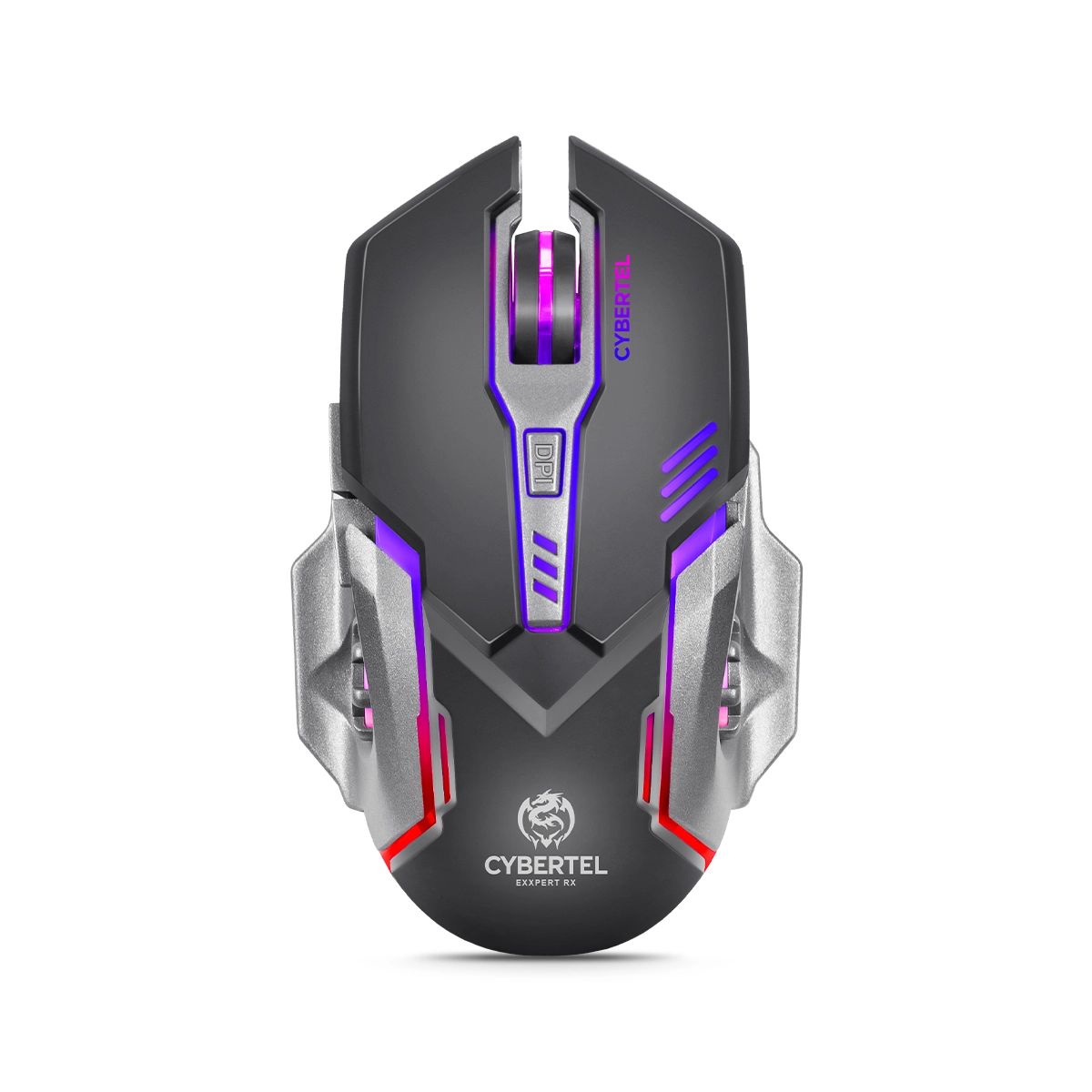 CYBERTEL - Mouse Gamer LED 6B 3200DPI Negro Cybertel Exxpert RX CBX M612RX
