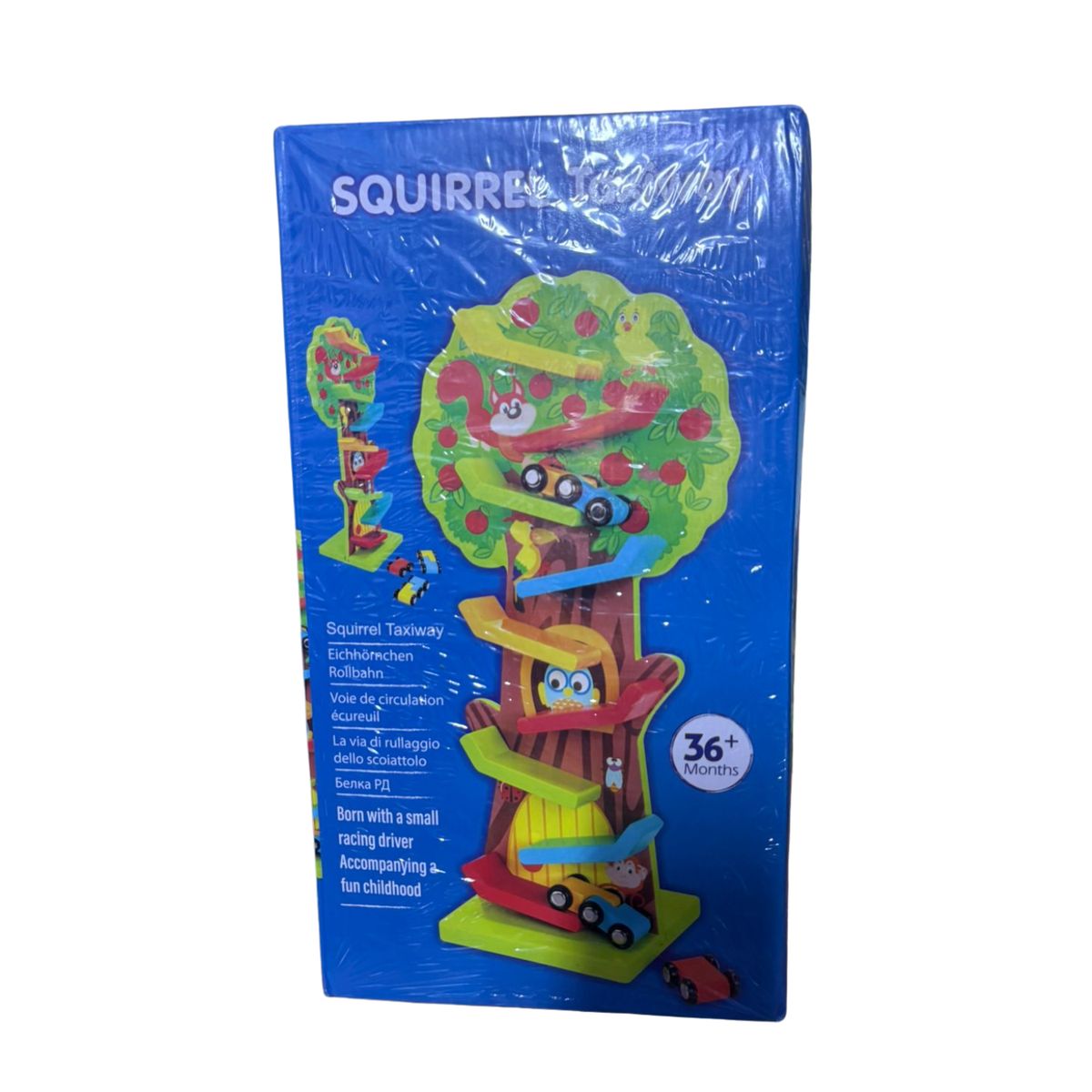 GENERICO - PISTA DE AUTOS DE MADERA CON FORMA DE ÁRBOL