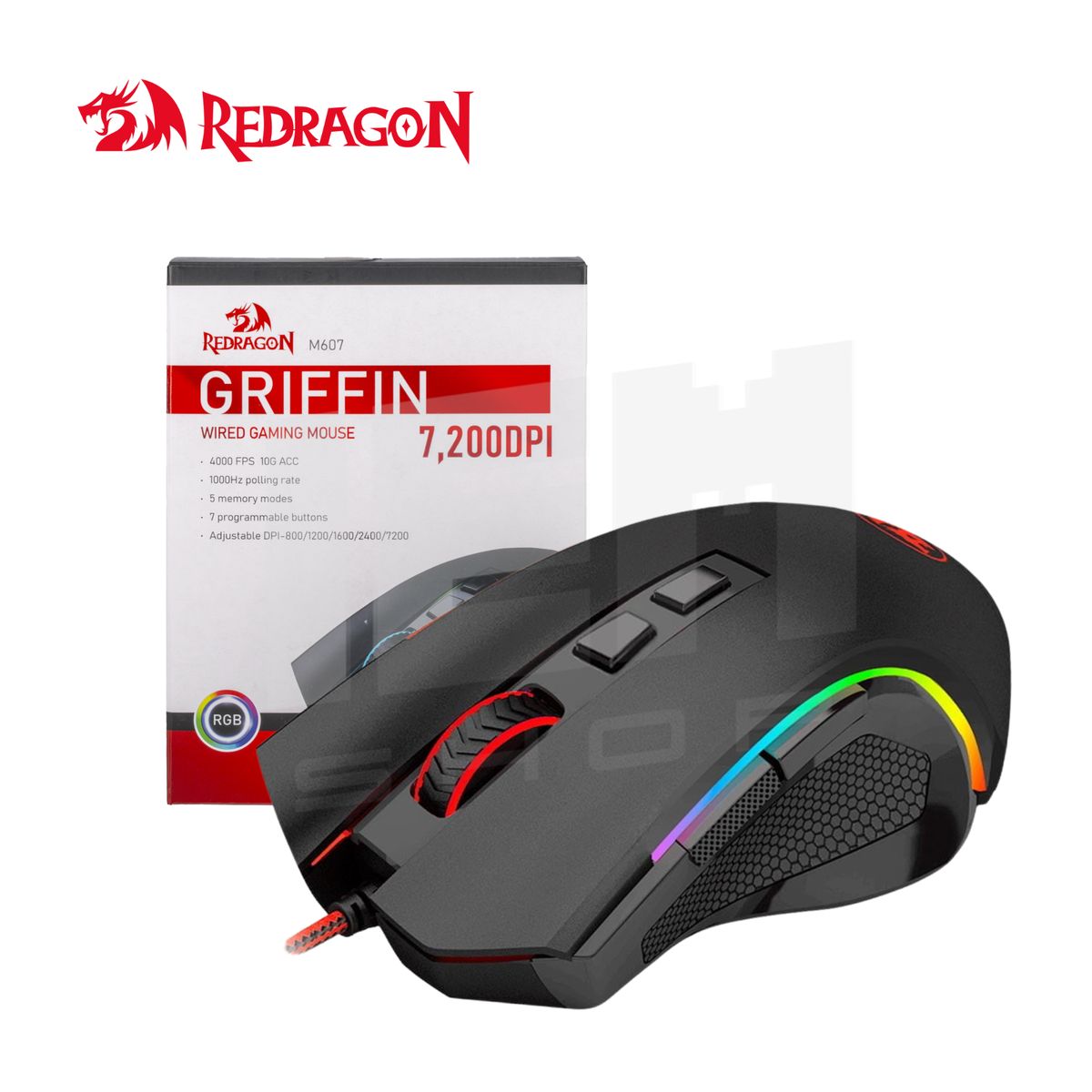 REDRAGON - M607 Mouse Redragon GRIFFIN NEGRO