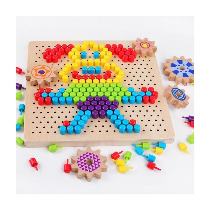 GENERICO - Juego Didáctico Rompecabezas Mosaico Colorido de Pines