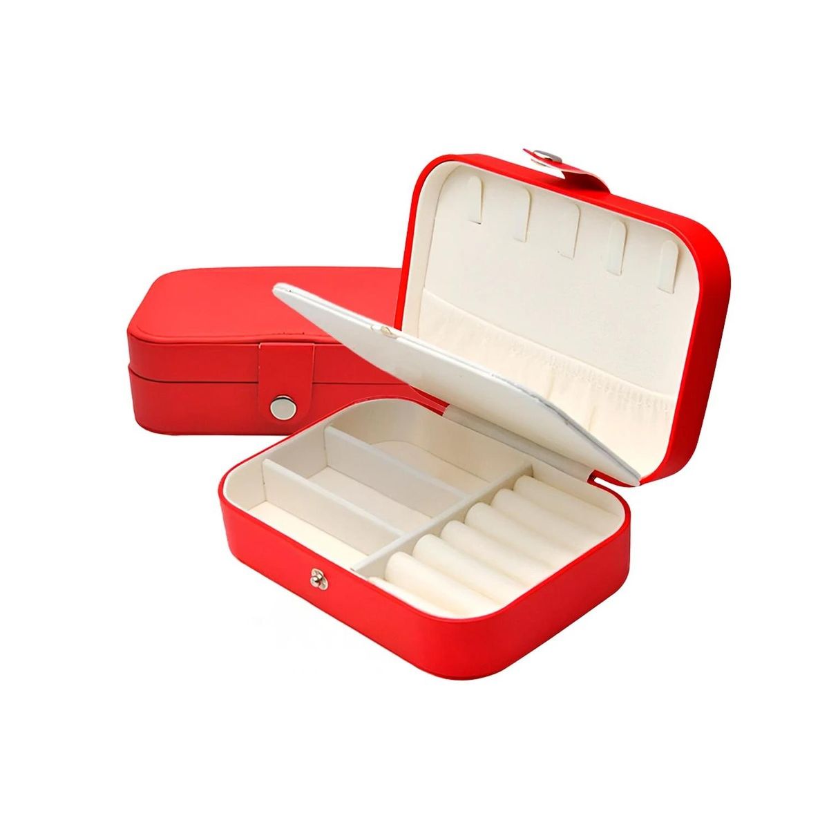 RYBIU IMPORT - Joyero Resistente de Color Rojo Y+Regalo Stickers