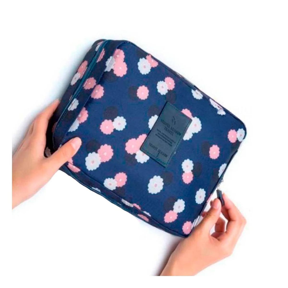 RYBIU IMPORT - Pack2 Neceser Floreado para Viajes Azul Y+Regalo Stickers