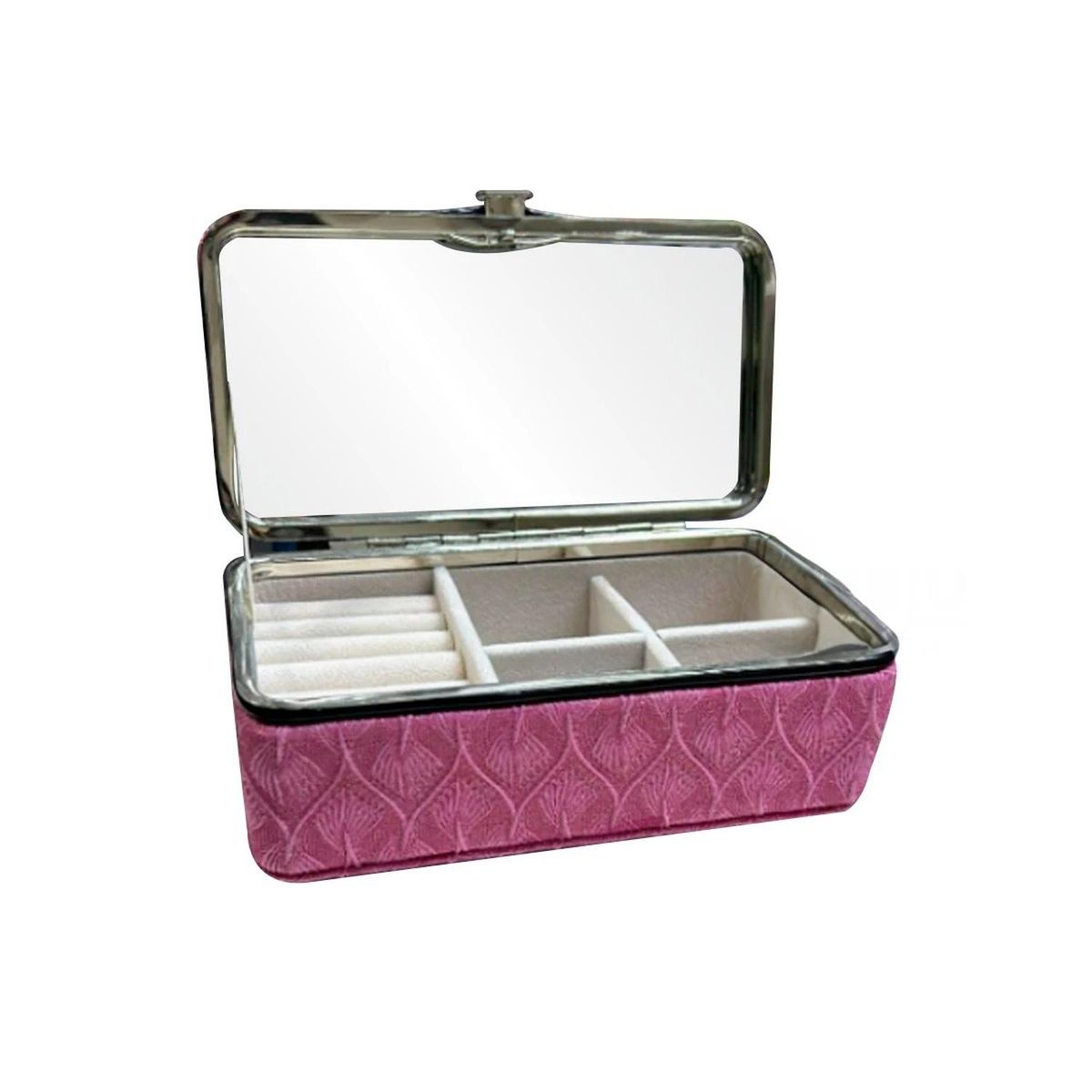 RYBIU IMPORT - Pack2 Joyero con Espejo en Rosado Y+Papel de Regalo