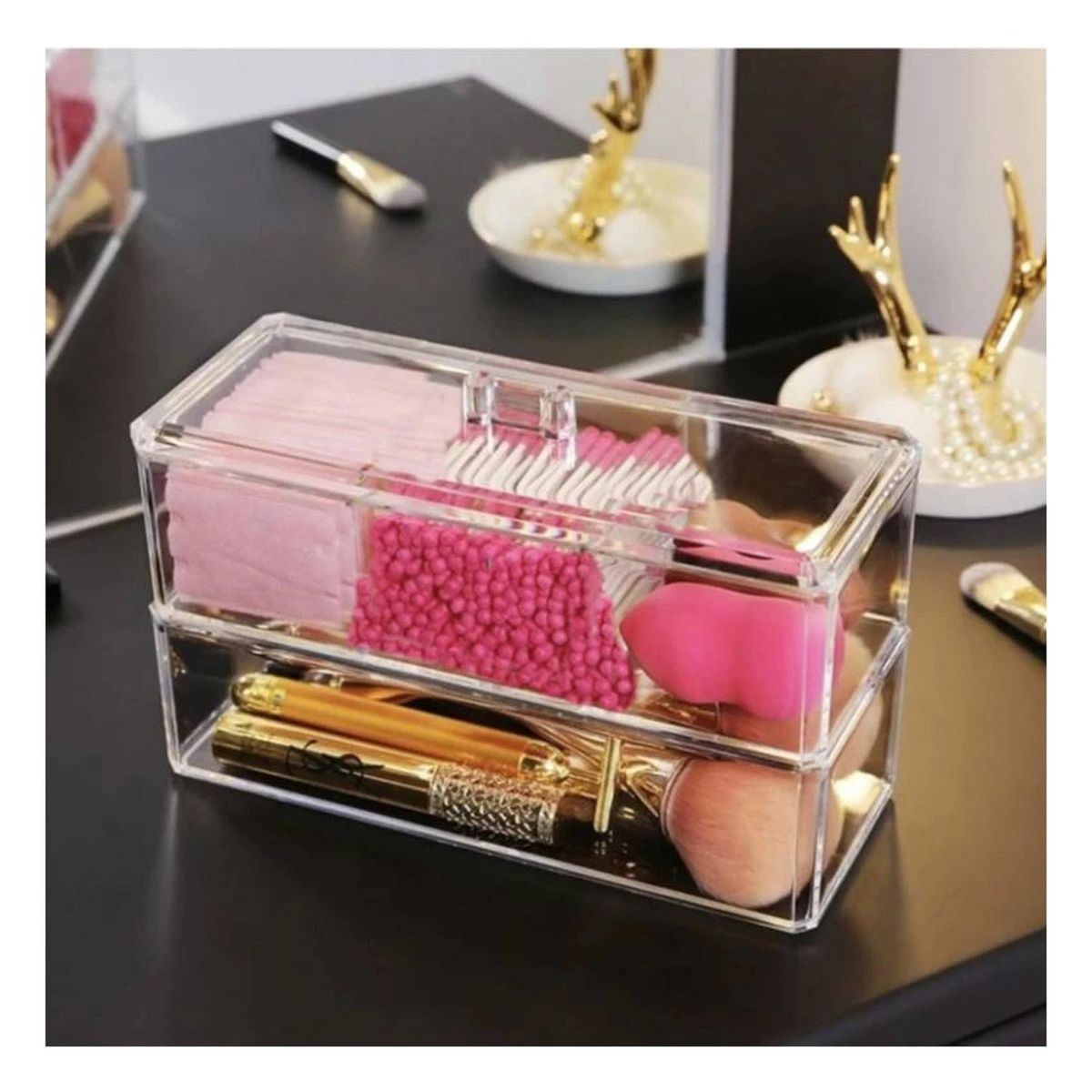 RYBIU IMPORT - Pack4 Estuche con Hermoso Diseño en Transparente