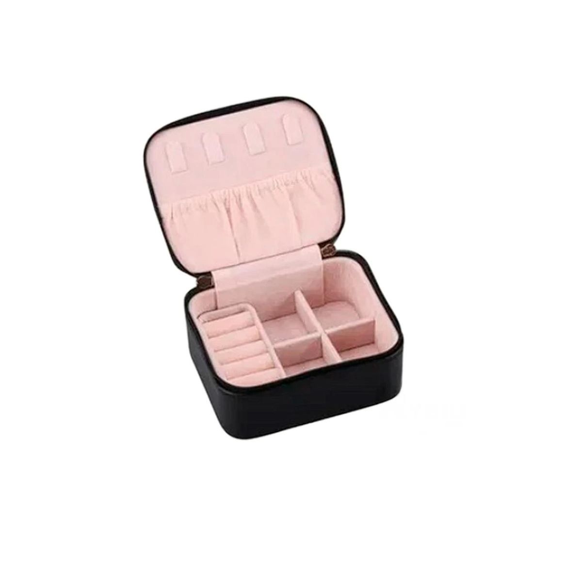 RYBIU IMPORT - Pack6 Estuche Portatil de Joyas Negro Y+Regalo Stickers