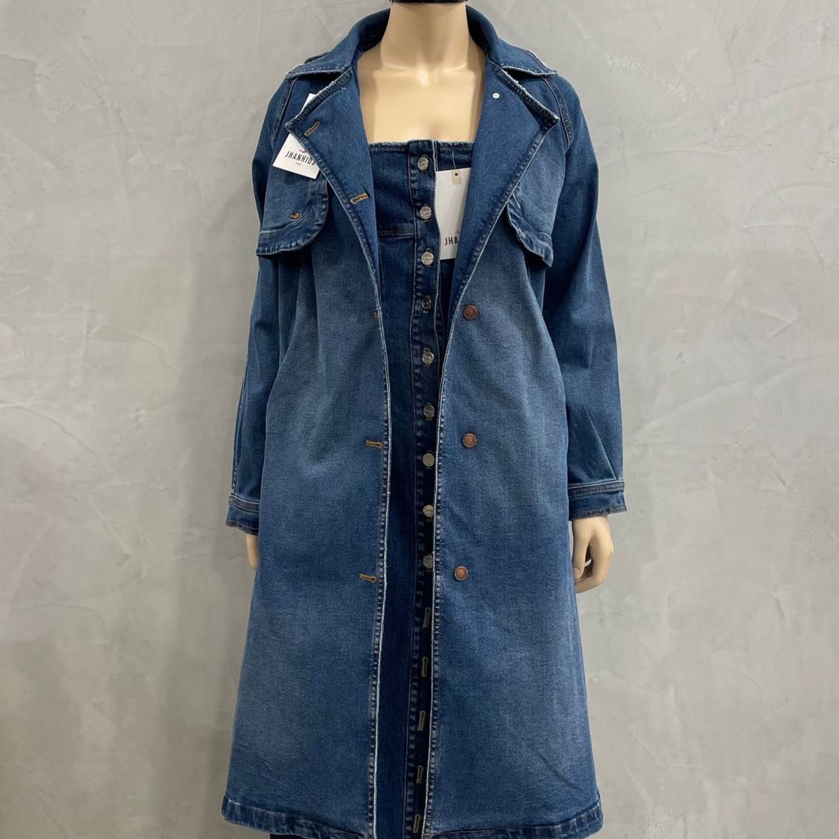 JHAN HIDS - Gabardina Denim con solapas Kate