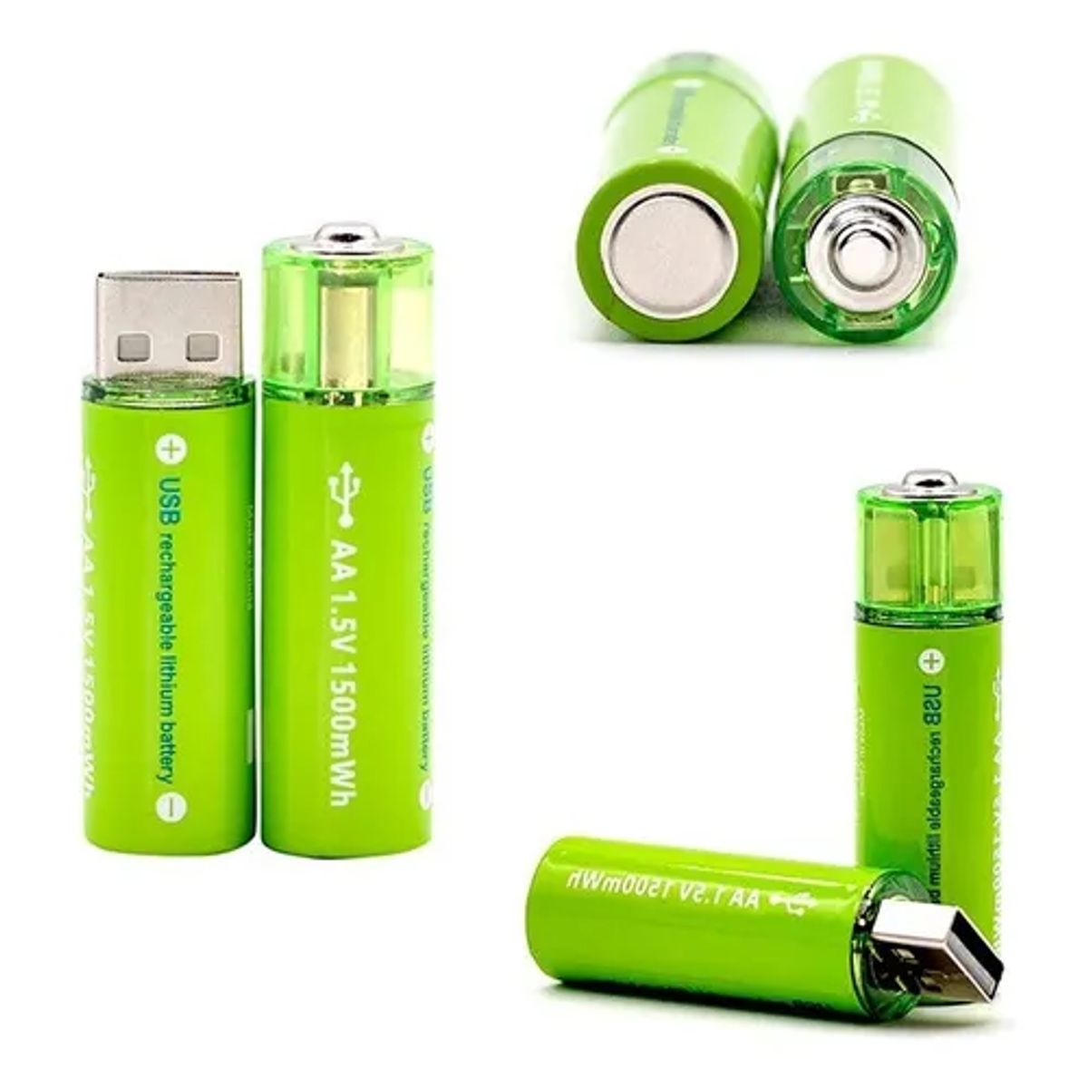 GENERICO - PILAS RECARGABLES AA CARGA USB X2