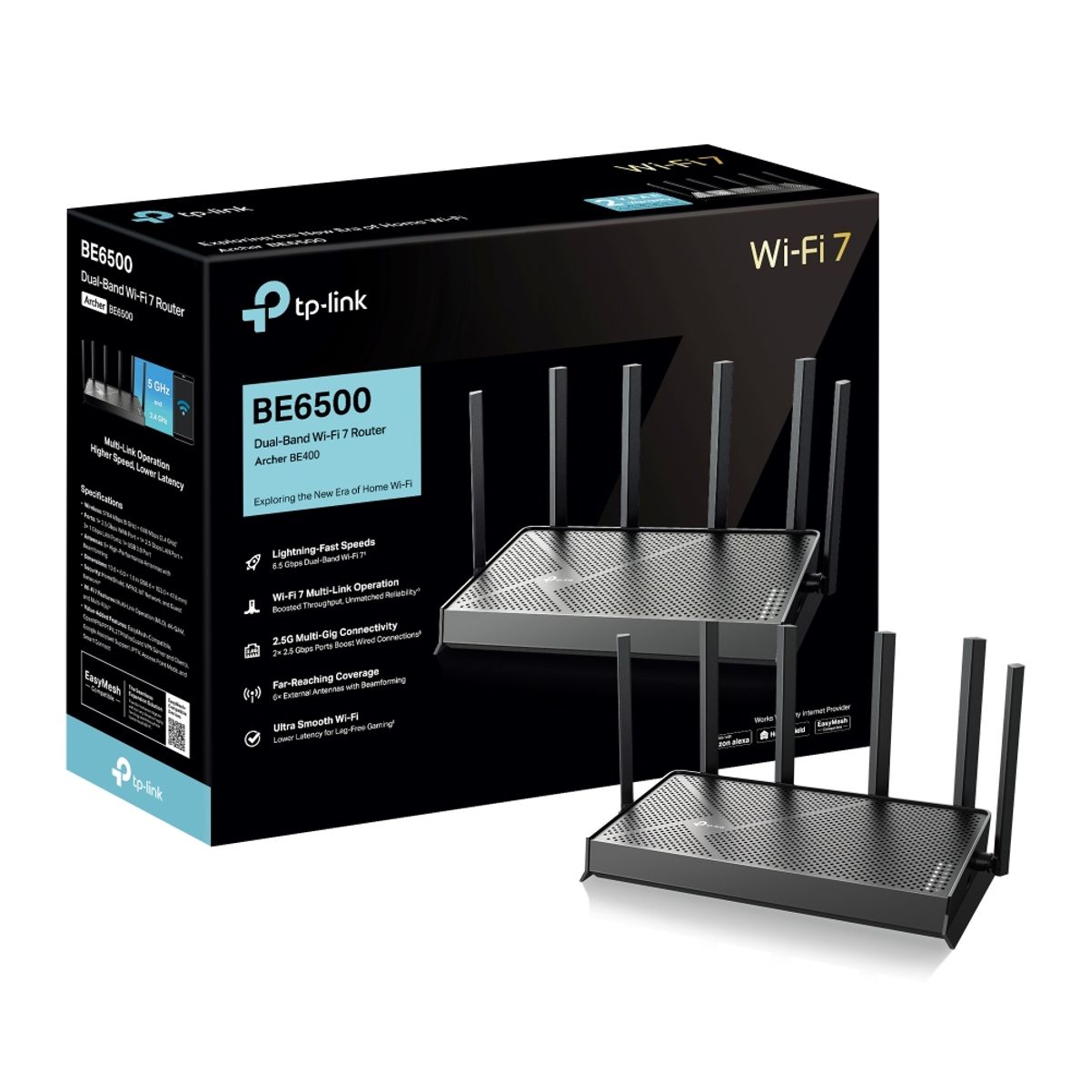TP LINK - Router Dual-Band Tp-Link Archer BE400 BE6500 25GB Wifi7
