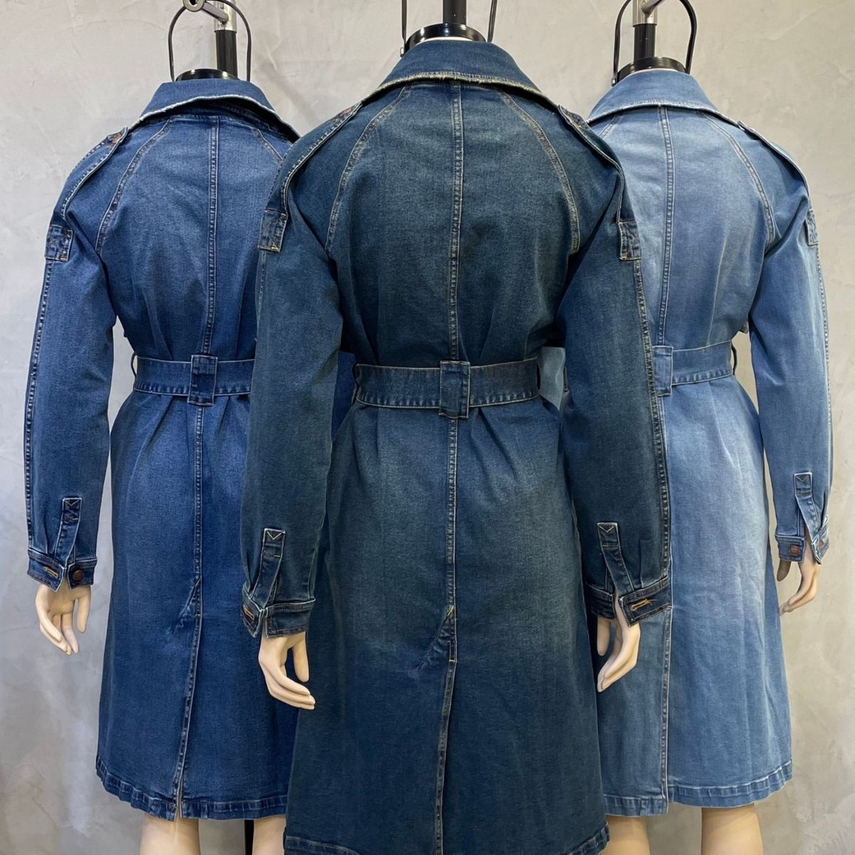 JHAN HIDS - Gabardina Denim con solapas Kate