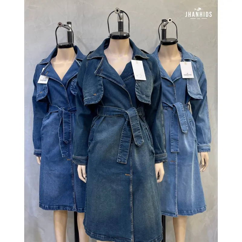 JHAN HIDS - Gabardina Denim con solapas Kate