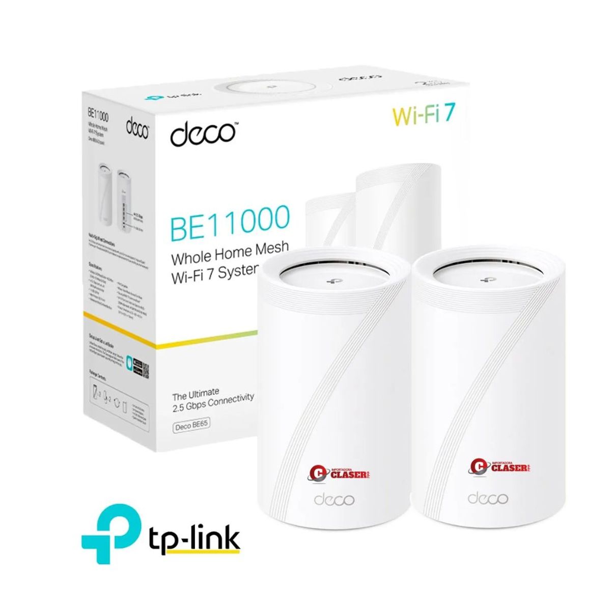 TP LINK - SISTEMA WIFI MESH TP-LINK DECO BE65-2 BE11000 PACK2 WIFI7