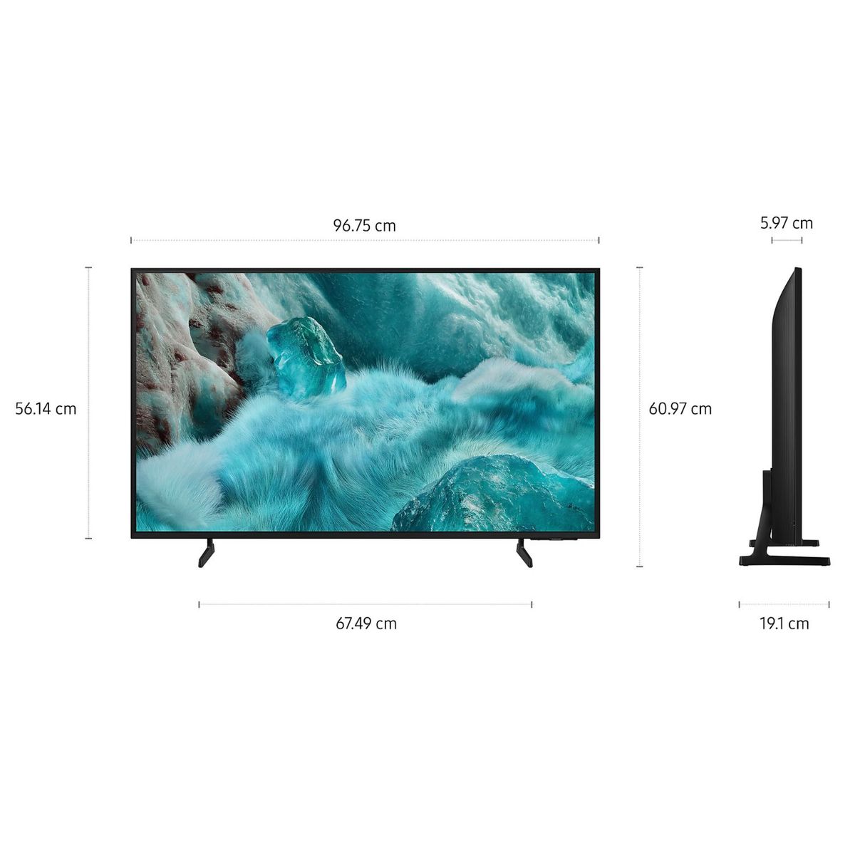 SAMSUNG - Televisor Samsung QLED 43 Visión AI Smart TV QN43Q7F + Rack Giratorio