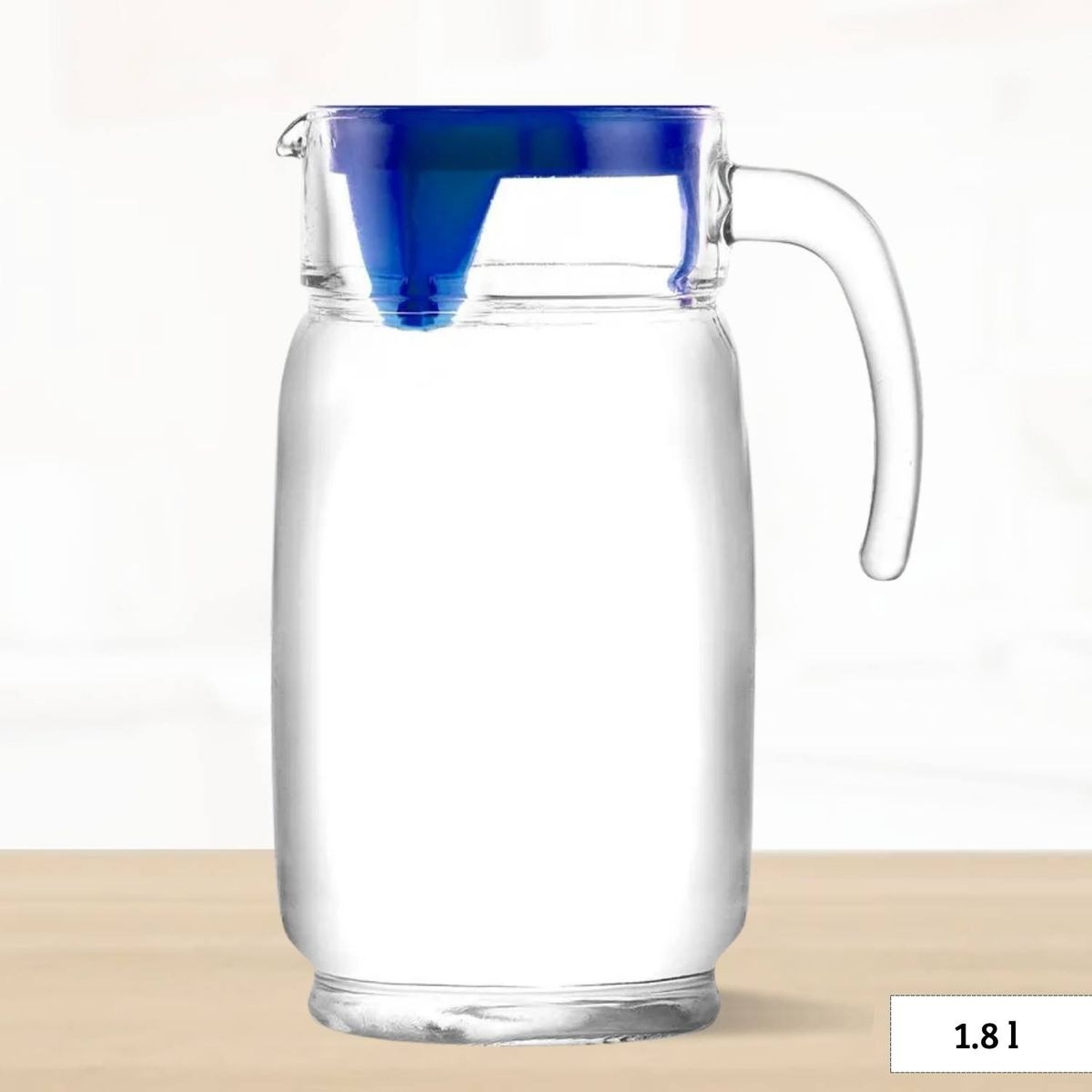 GENERICO - Jarra de Vidrio Tabola Tapa Azul 1.80 l