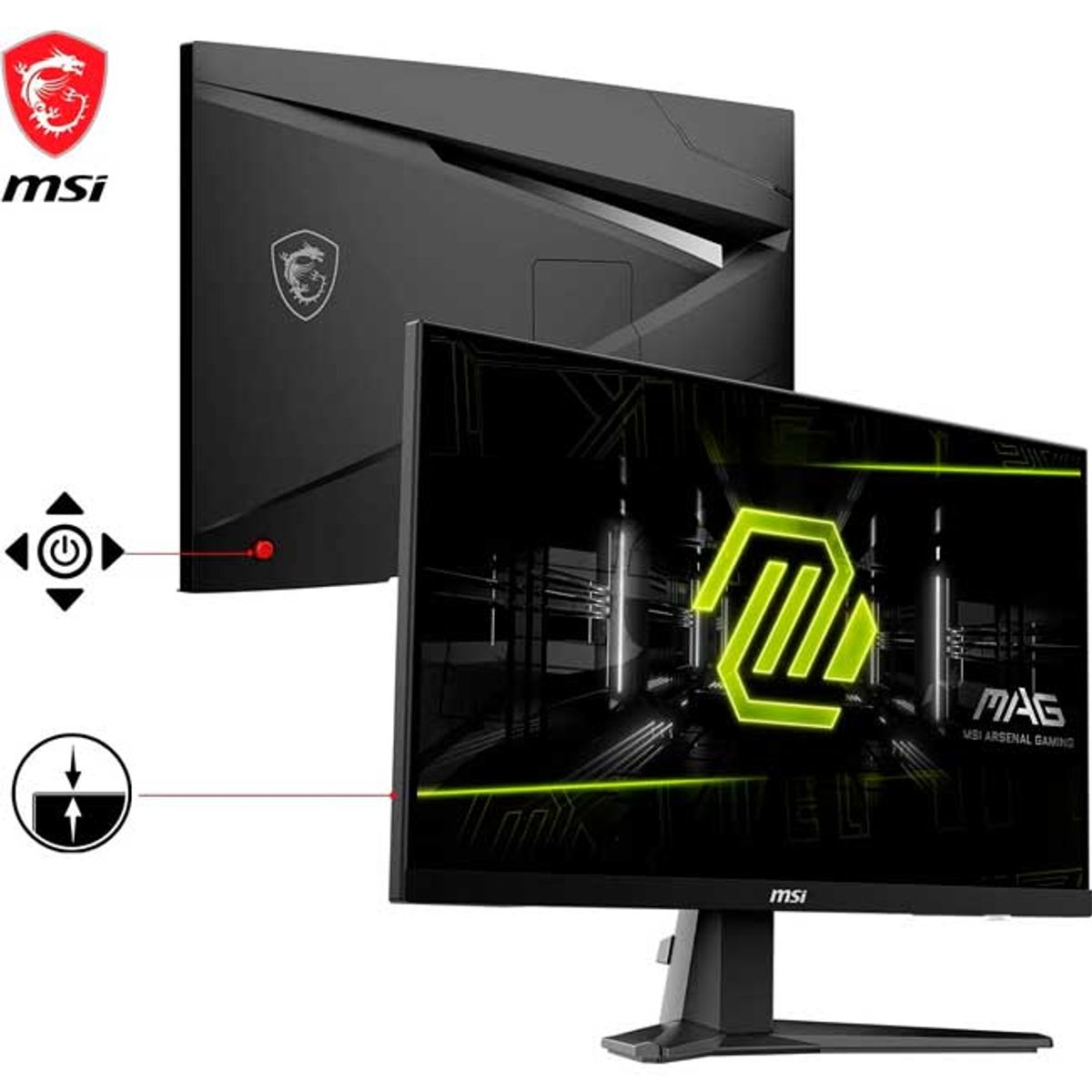MSI - Monitor Gaming 24.5″ VA Rápido Full HD 250 Hz 0.5 ms HDR MSI MAG255XFV