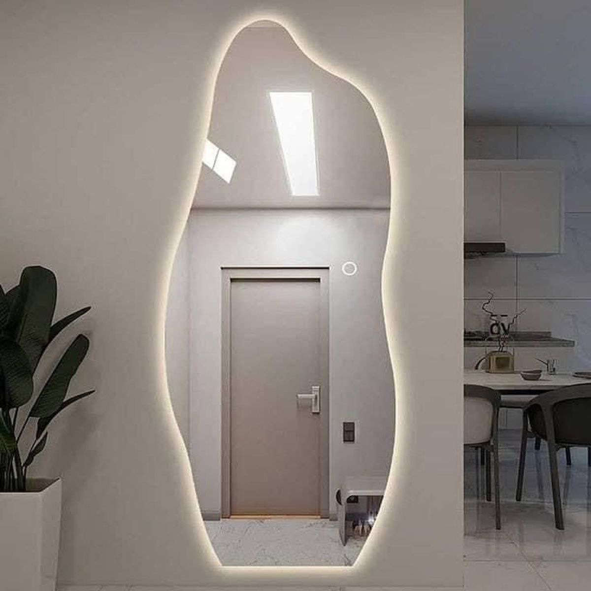 Espejo orgánico aesthetic de 60x160cm con luces led, marca LUMINAR BRILLO & LUZ - Foto 2