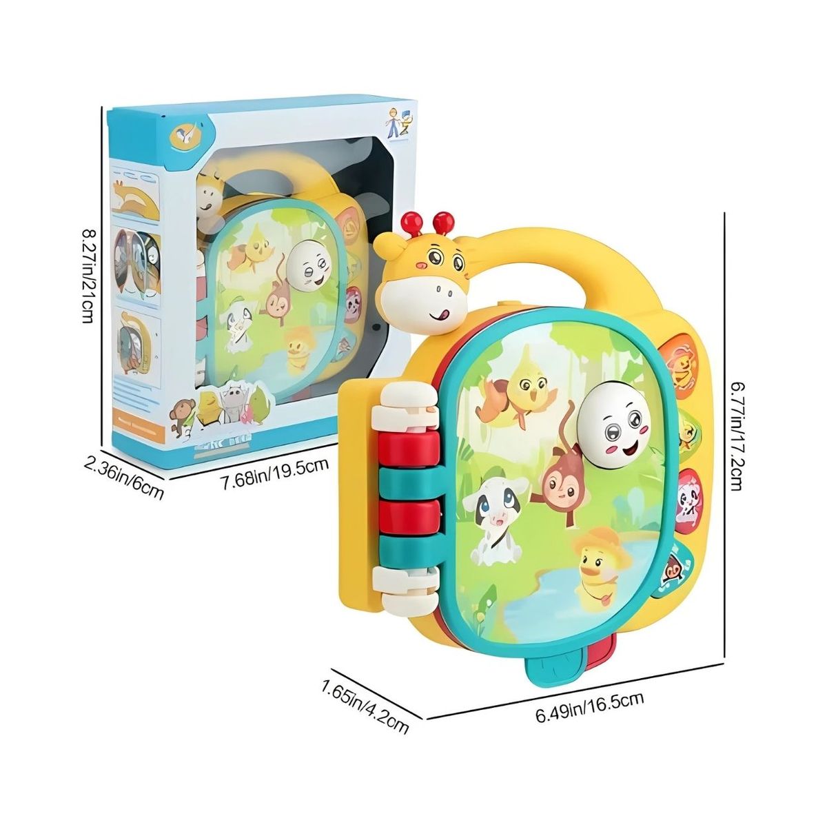 GENERICO - Libro Interactivo Jirafa Montessori Musical para Bebé