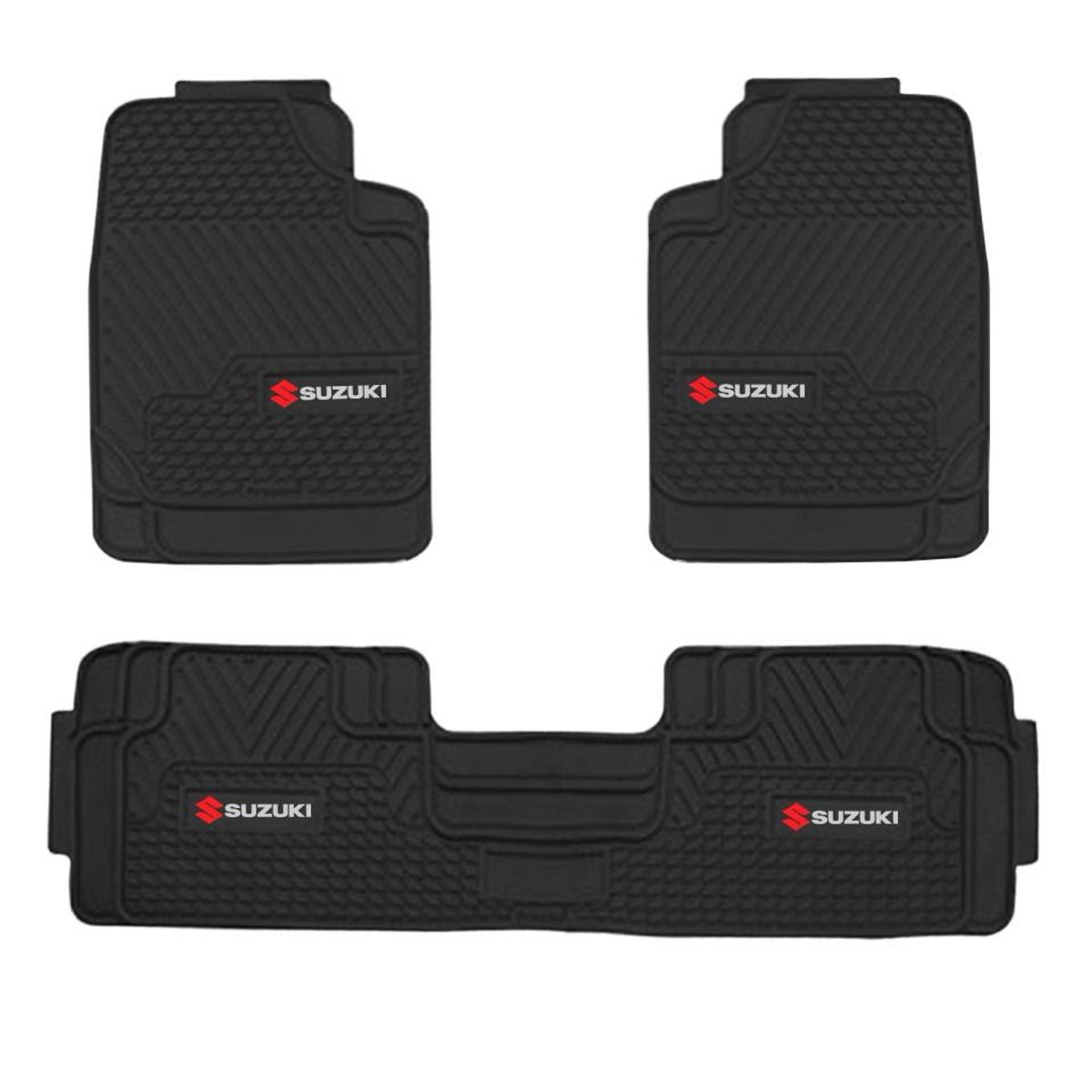 GENERICO - Piso De Jebe PVC Universal 3 Piezas Auto Camioneta Suzuki