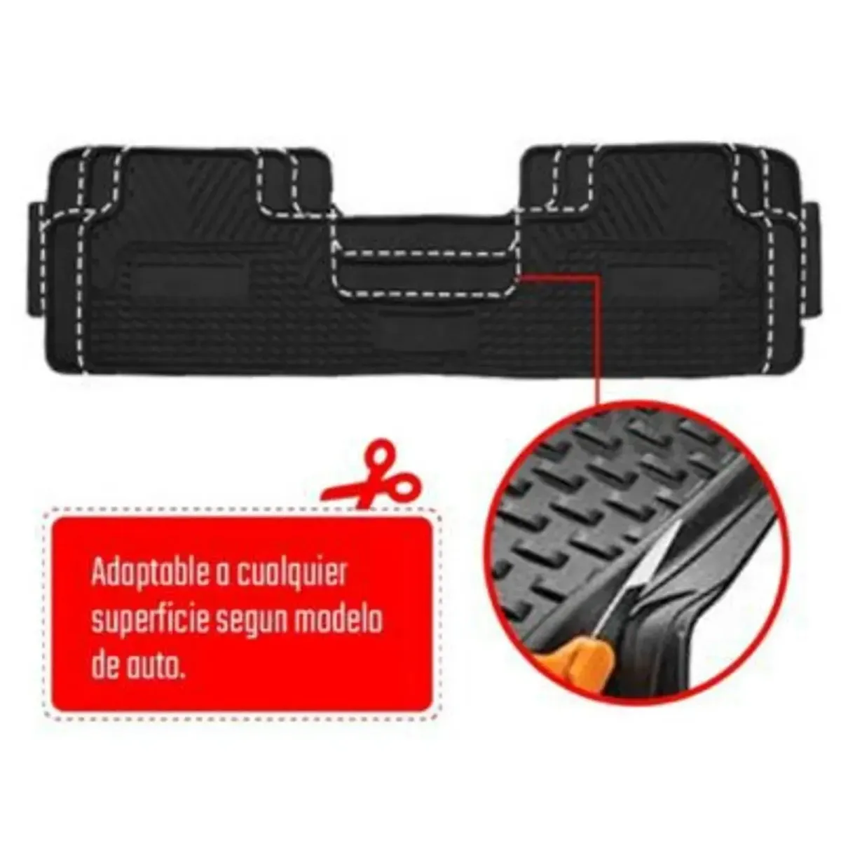 GENERICO - Piso De Jebe PVC Universal 3 Piezas Auto Camioneta Suzuki
